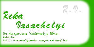 reka vasarhelyi business card